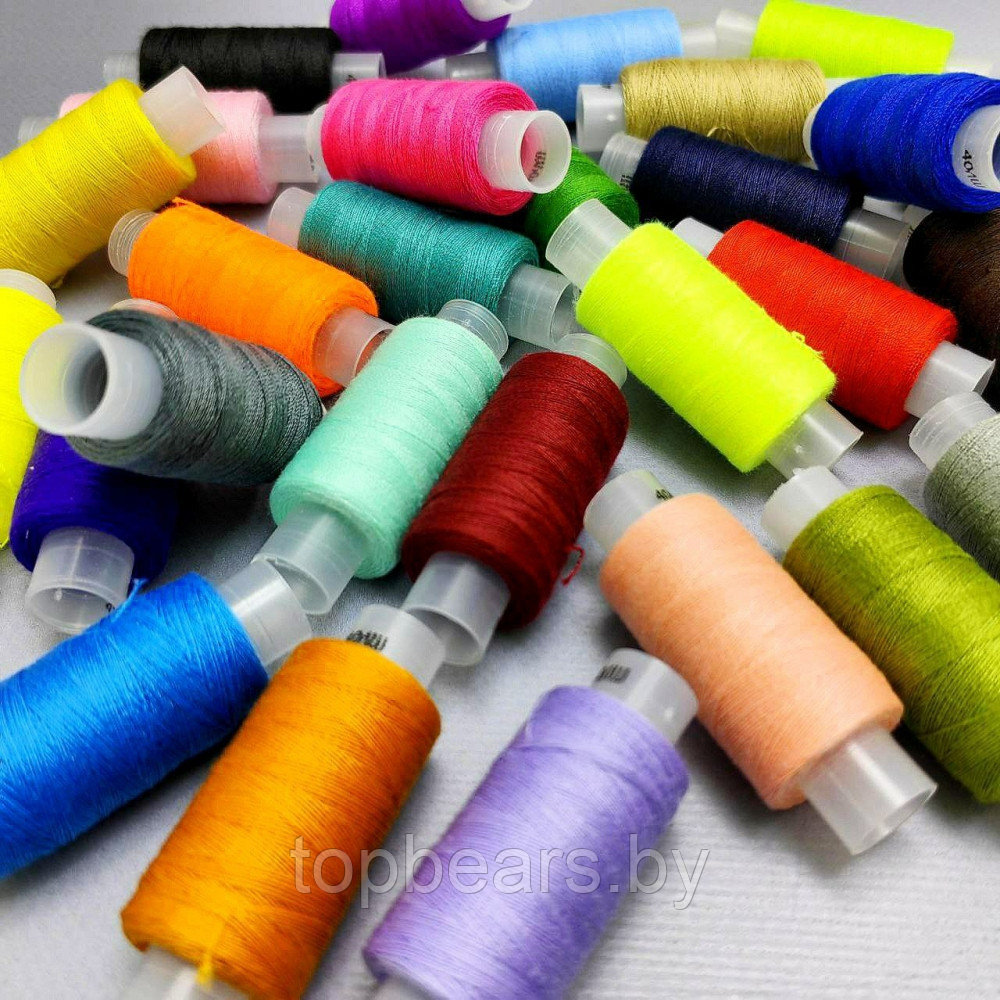 Набор ниток швейных 40 ЛШ, цвет MIX, 200 м, 30 бобин в боксе (100 полиэфир, 3 слоя) - фото 4 - id-p216343541