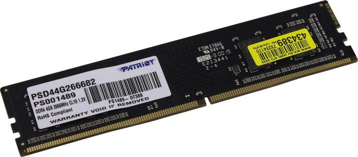 Оперативная память Patriot PSD44G266682 DDR4 DIMM 4Gb PC4-21300 CL19 - фото 1 - id-p203918895
