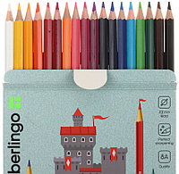 Карандаши цветные Berlingo SuperSoft «Замки» 18 цветов, длина 180 мм