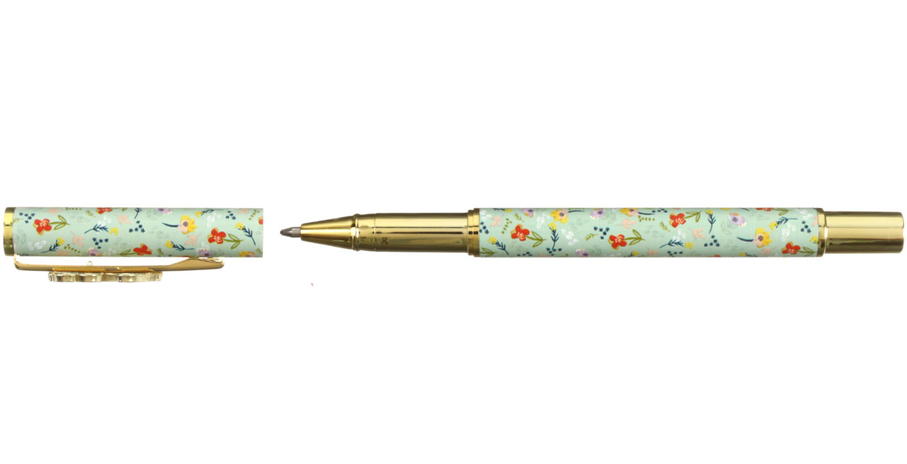 Ручка подарочная шариковая Meshu Bloom корпус зеленый с паттерном - фото 3 - id-p216357842