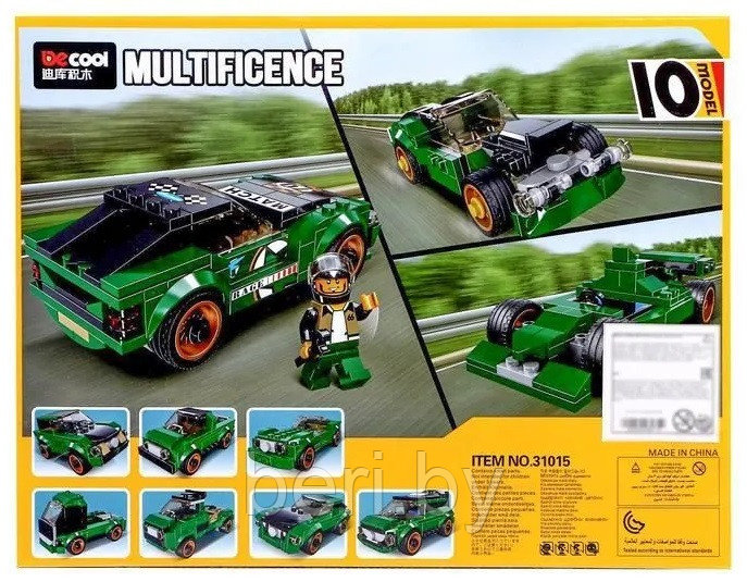 31015 Конструктор Decool Автомобиль спорткар 10 в 1, 195 деталей, аналог Лего Техник (LEGO Technic) 195 - фото 3 - id-p216362013