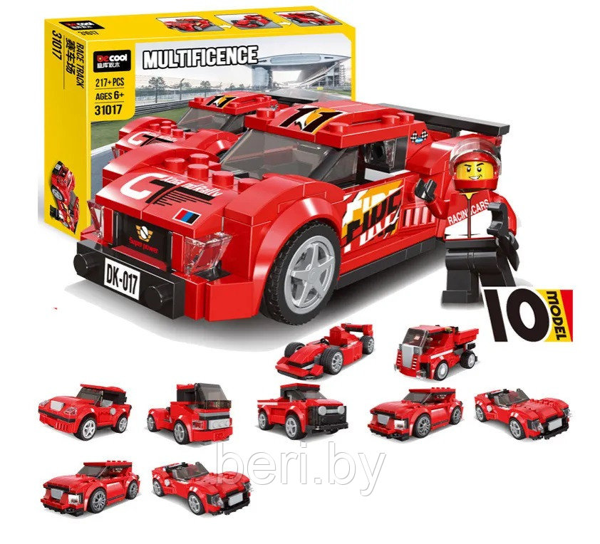31017 Конструктор Decool Гоночный автомобиль 10в1, 217 деталей, аналог Лего Техник (LEGO Technic) - фото 1 - id-p216362017