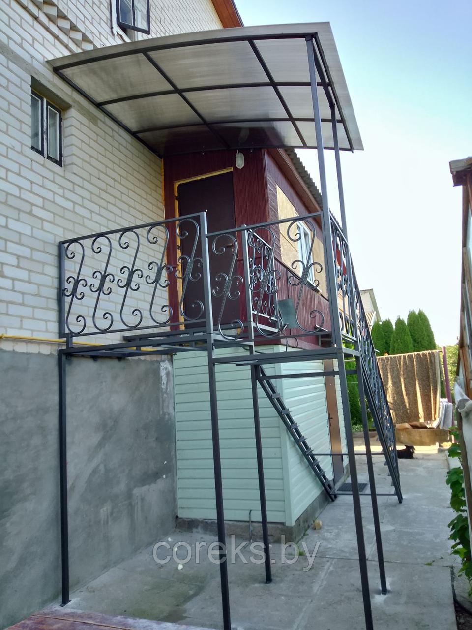 Каркас лестницы с перилами для дома №22 - фото 2 - id-p216362387