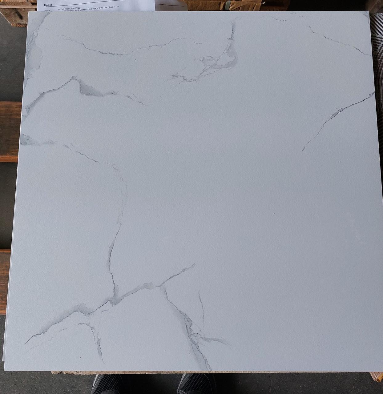 600*600*9 Gres White marble matt (4/1,44) - фото 7 - id-p216362386