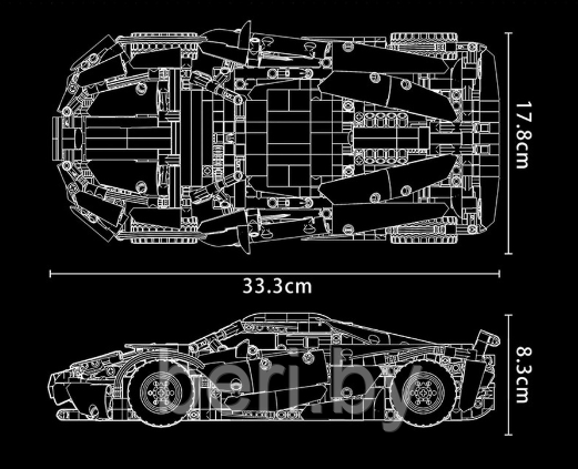 50029 Конструктор Technician Спорткар McLaren 720S, 1128 деталей, аналог LEGO - фото 4 - id-p216362617
