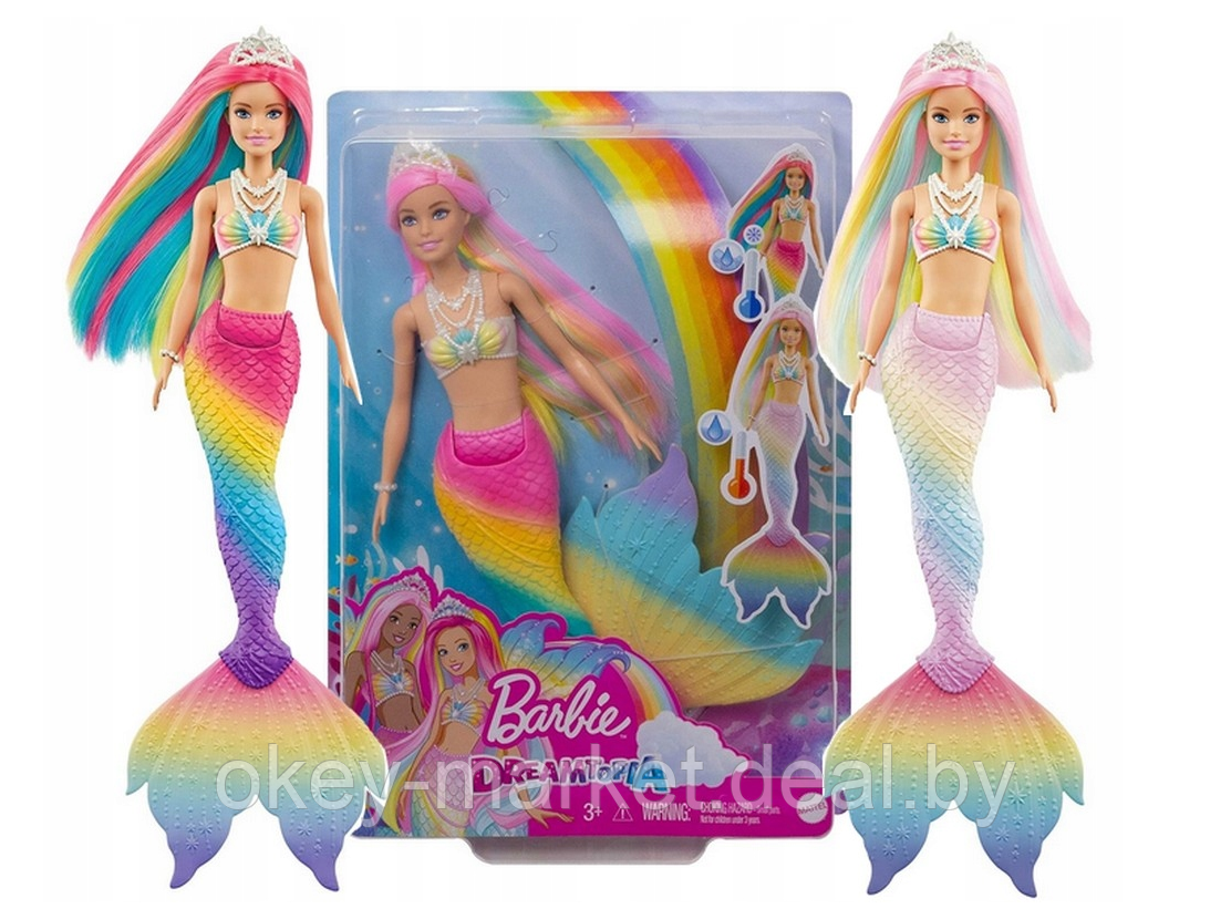 Кукла Barbie Dreamtopia Русалочка меняющая цвет в воде GTF89 - фото 1 - id-p167681237