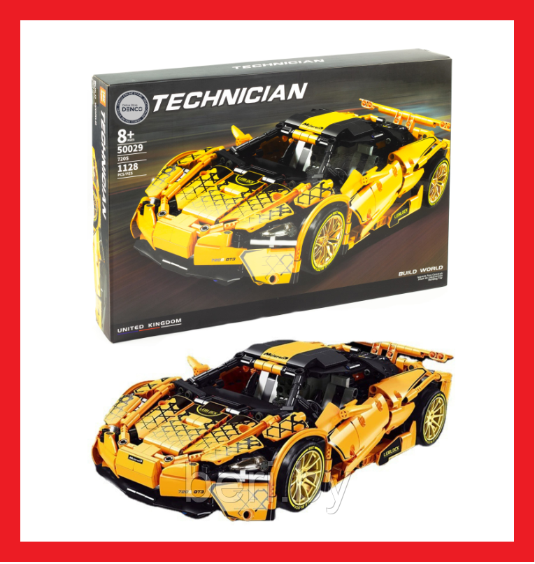 50029 Конструктор Technician Спорткар McLaren 720S, 1128 деталей, аналог LEGO