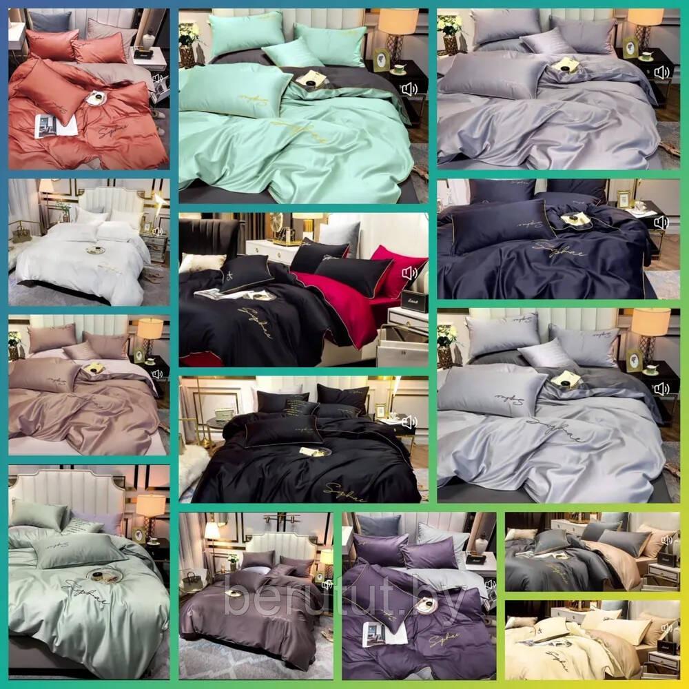 Комплект постельного белья 2-x спальный MENCY ЖАТКА Зеленый/бирюзовый - фото 6 - id-p216362974