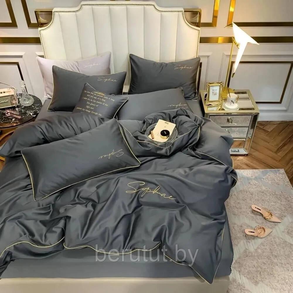 Комплект постельного белья 2-x спальный MENCY ЖАТКА Серый - фото 1 - id-p216363039