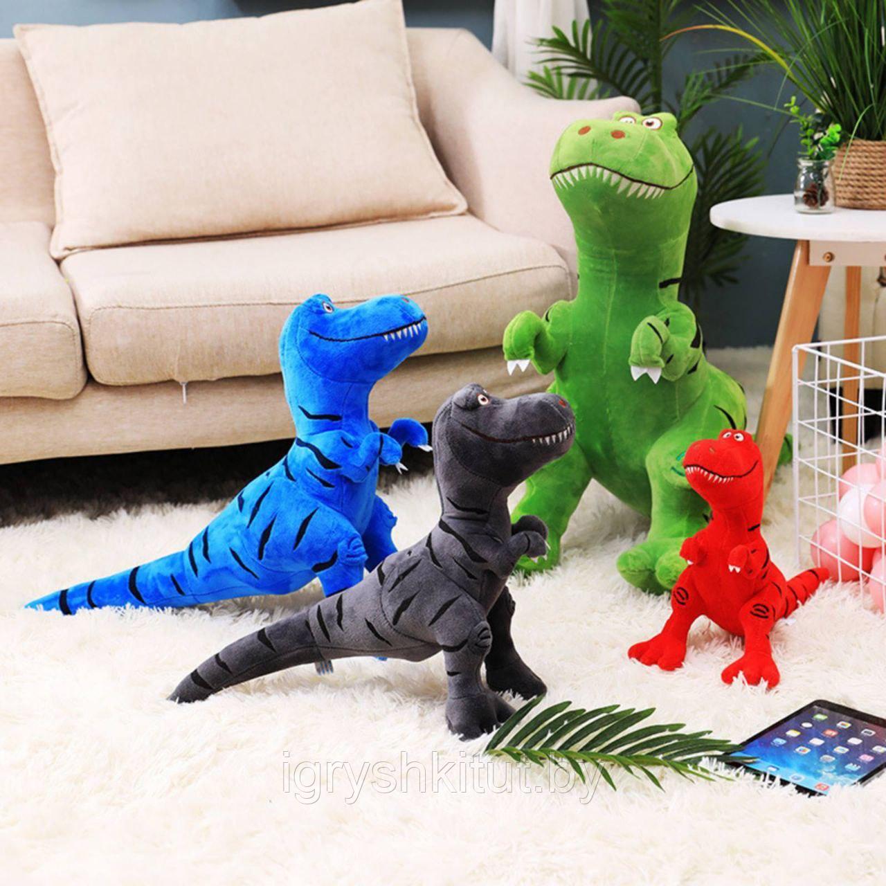 Мягкая игрушка Динозавр, разные цвета, 30 см - фото 1 - id-p216363452