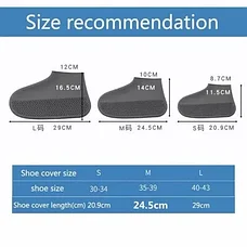 Силиконовые защитные чехлы для обуви от дождя и грязи с подошвой S (синий), фото 2