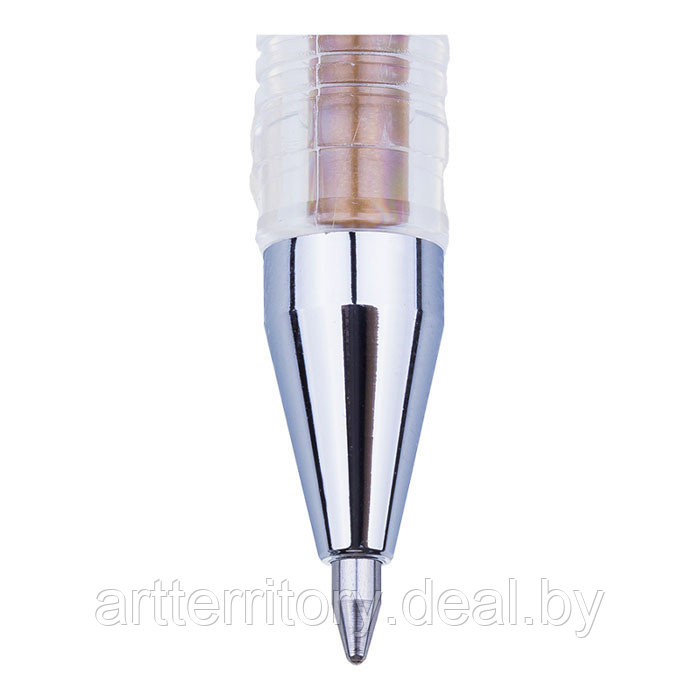 Ручка гелевая Crown "Hi-Jell Metallic" (0,7мм, металлик) (оранжевая) - фото 1 - id-p216363679