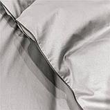 Комплект постельного белья 2-x спальный MENCY ЖАТКА Светло серый/серый, фото 3