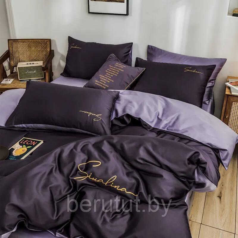 Комплект постельного белья 2-x спальный MENCY ЖАТКА Фиолетовый - фото 2 - id-p216364248