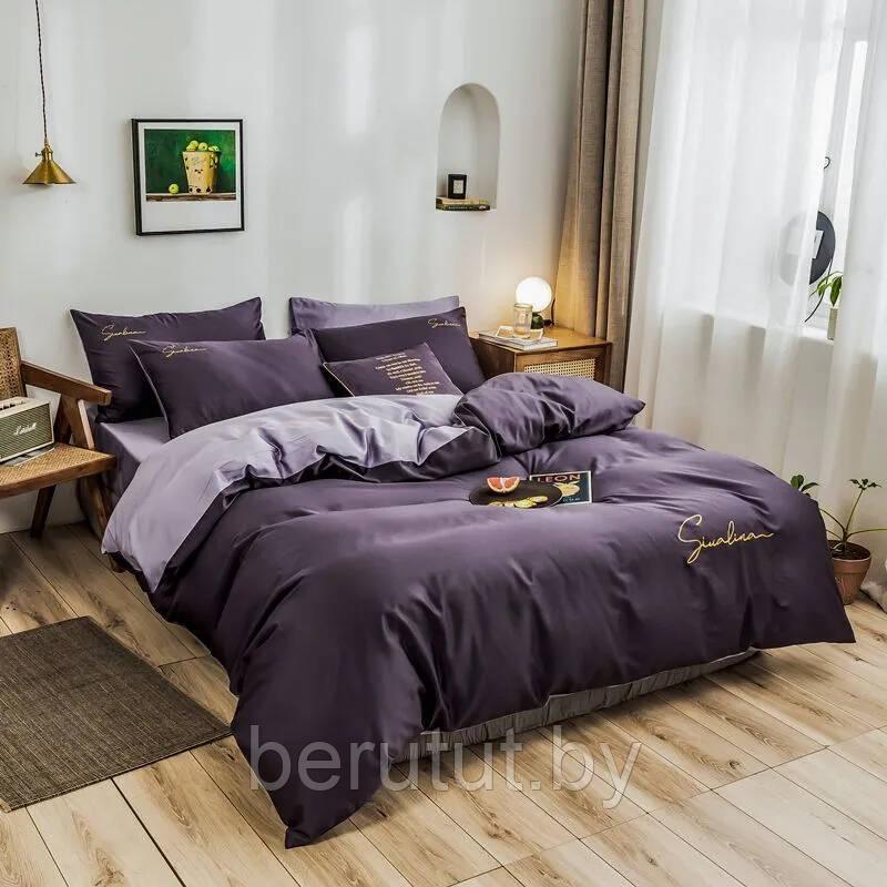 Комплект постельного белья 2-x спальный MENCY ЖАТКА Фиолетовый - фото 5 - id-p216364248