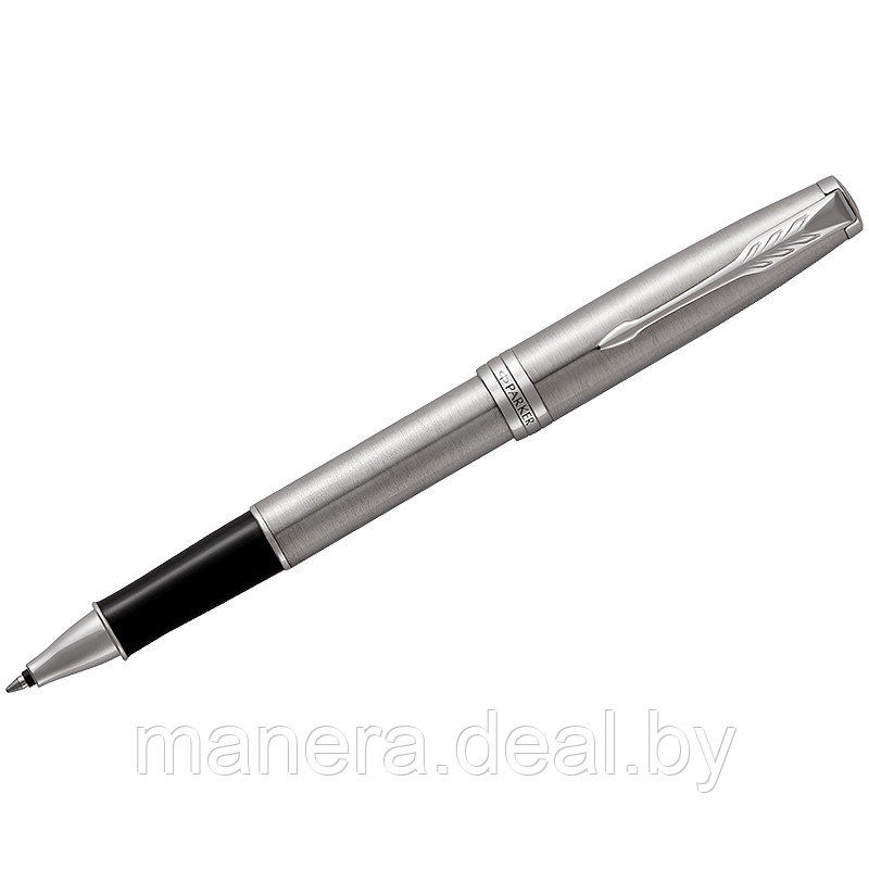 Ручка-роллер Parker Sonnet Stainless Steel CT черная, 0,8мм - фото 1 - id-p136265753