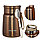 KM-2099 Термос пищевой с широким горлом, 530 мл, универсальный, крышка-чашка, ложка, ремешок, Kamille, фото 6