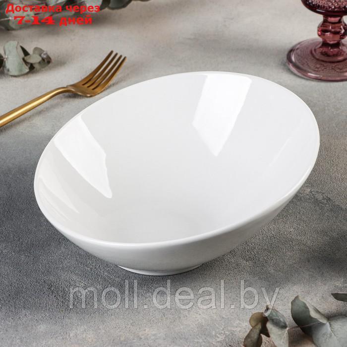 Салатник фарфоровый White Label, 600 мл, 20×8,5 см, цвет белый - фото 1 - id-p215260044