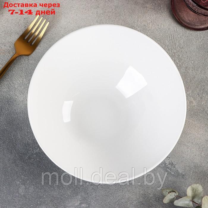 Салатник фарфоровый White Label, 600 мл, 20×8,5 см, цвет белый - фото 2 - id-p215260044