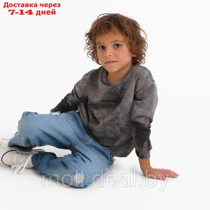 Свитшот "Тай-дай" для мальчика, цвет серый, рост 134 см - фото 1 - id-p216353935