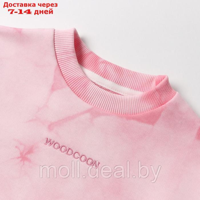 Свитшот "Тай-дай" для девочки, цвет розовый, рост 110 см - фото 2 - id-p216353973