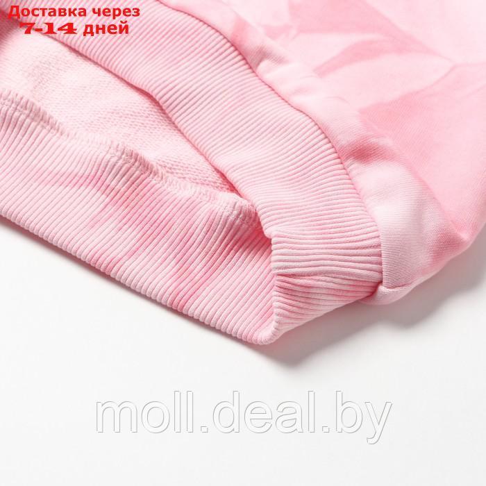 Свитшот "Тай-дай" для девочки, цвет розовый, рост 110 см - фото 5 - id-p216353973