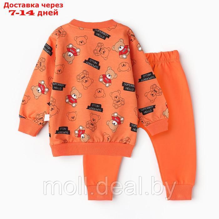 Комплект для мальчика (лонгслив,брюки), цвет оранжевый, рост 86 см - фото 8 - id-p216355010