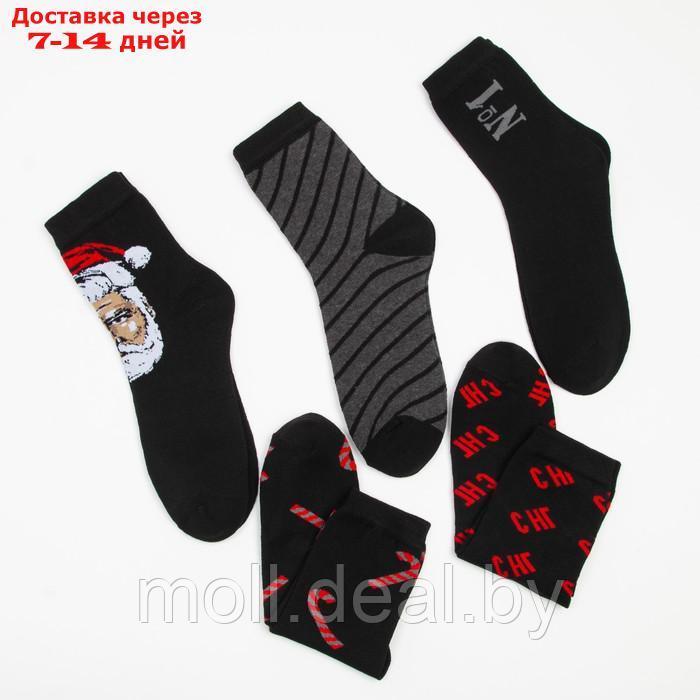Набор новогодних мужских носков KAFTAN "Мужчина №1" 5 пар, р. 41- - фото 4 - id-p216348663