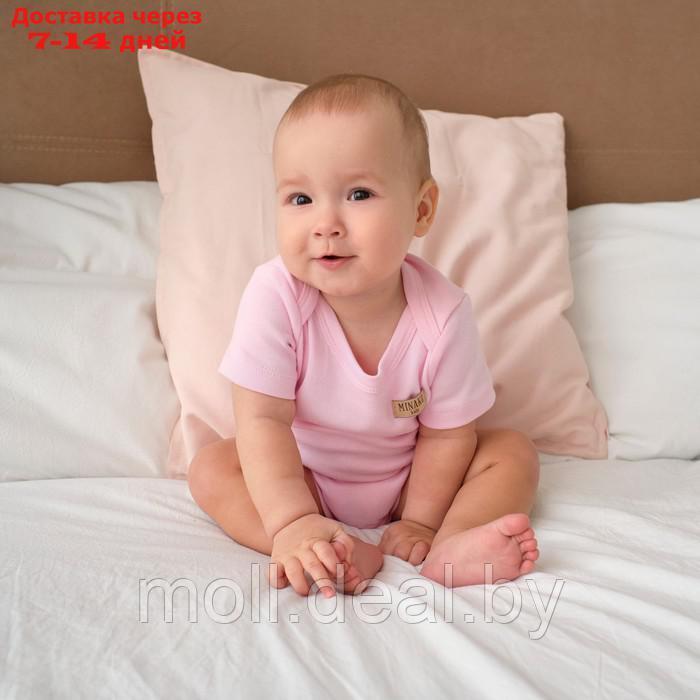 Боди детский MINAKU, цвет розовый, рост 62-68 см - фото 2 - id-p216348670