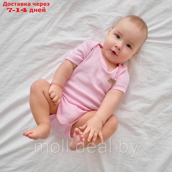 Боди детский MINAKU, цвет розовый, рост 62-68 см - фото 4 - id-p216348670