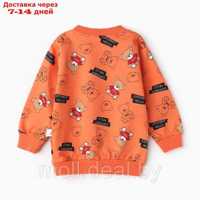 Комплект для мальчика (лонгслив,брюки), цвет оранжевый, рост 92 см - фото 4 - id-p216355070