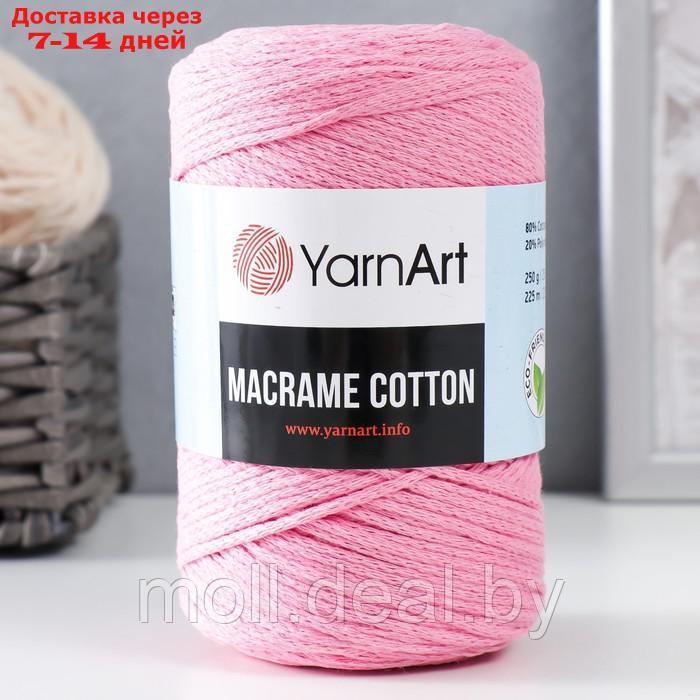 Пряжа "Macrame Cotton" 20% полиэстер, 80% хлопок 225м/250гр (779 ярк.розовый) - фото 1 - id-p216348880