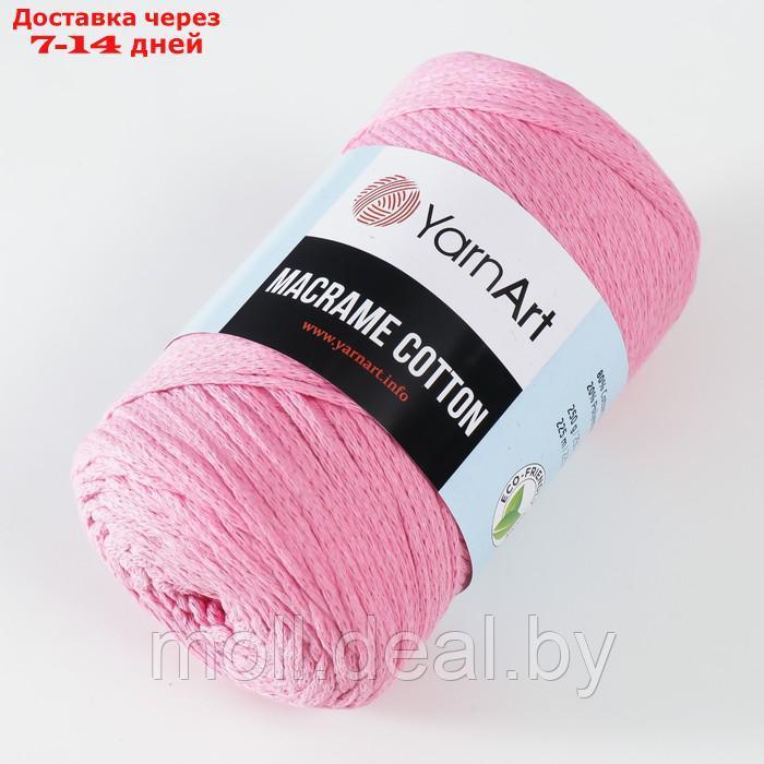 Пряжа "Macrame Cotton" 20% полиэстер, 80% хлопок 225м/250гр (779 ярк.розовый) - фото 2 - id-p216348880