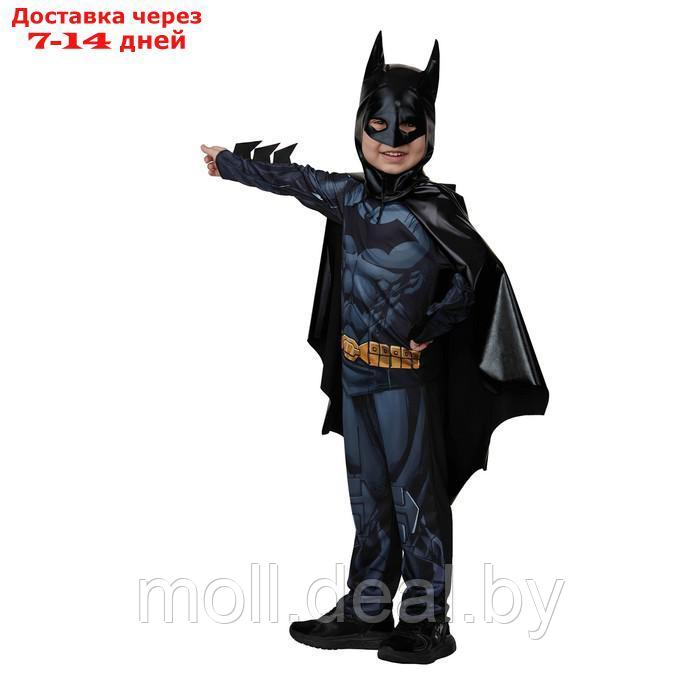 Карнавальный костюм "Бэтмэн" без мускулов, сорочка, брюки, маска, плащ, р.104-52 - фото 2 - id-p216348908