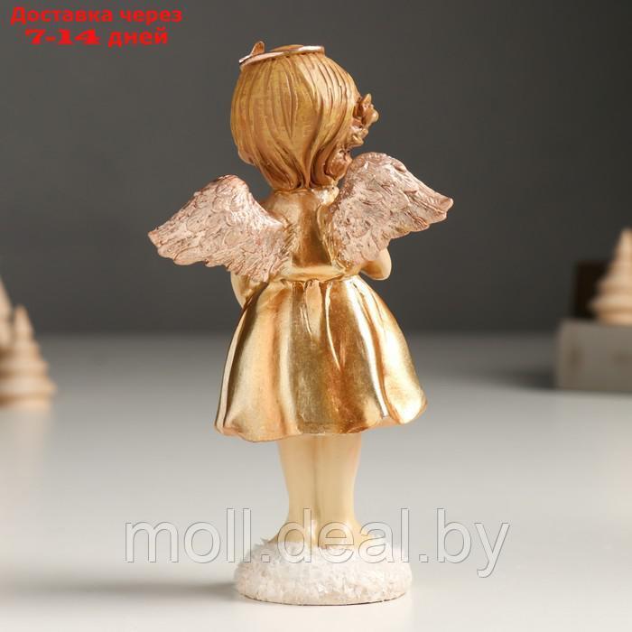 Сувенир полистоун "Девочка-ангел в золотом платье, с сердцем" МИКС 4х7х14 см - фото 4 - id-p216354260