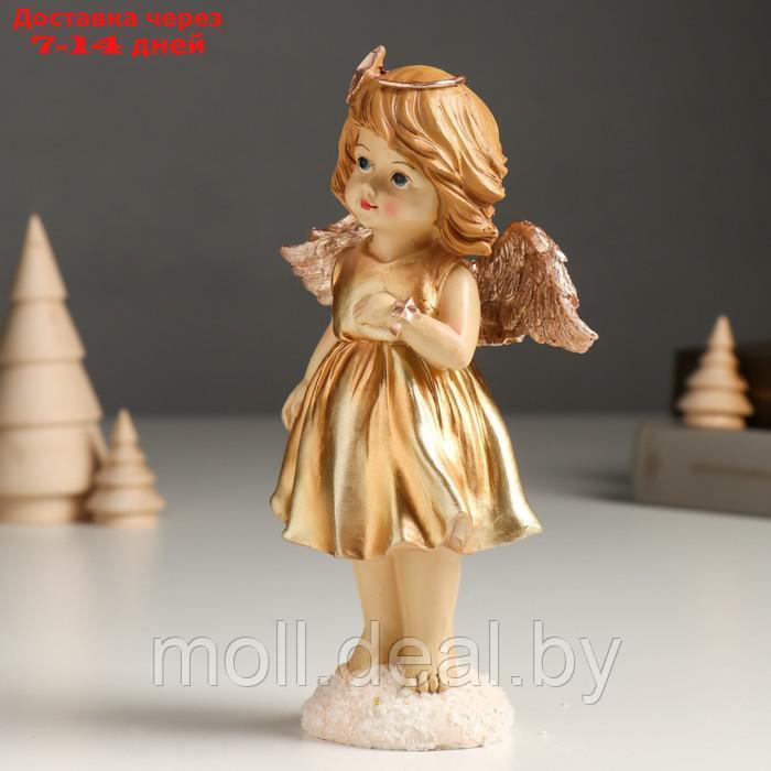Сувенир полистоун "Девочка-ангел в золотом платье" 5,5х11,5х18 см - фото 4 - id-p216354286