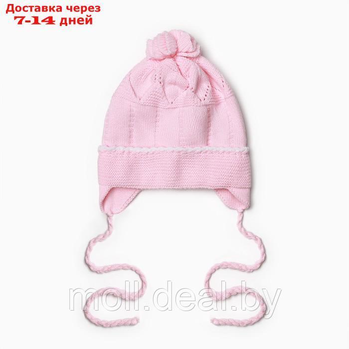 Шапка детская, цвет розовый, размер 38-40 - фото 1 - id-p216355300