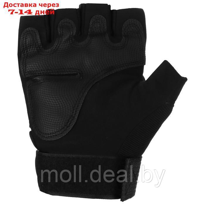 Перчатки тактические, без пальцев, размер L, цвет черный - фото 5 - id-p216349312