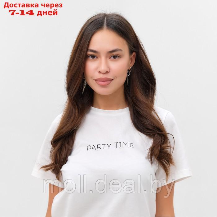 Пижама женская (футболка и шорты) KAFTAN Party time, р.52-54 - фото 3 - id-p216353504