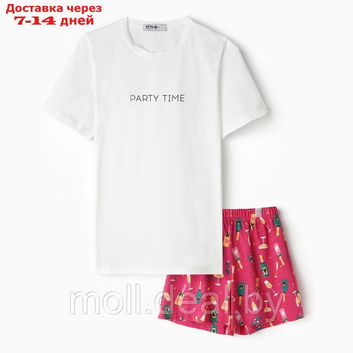 Пижама женская (футболка и шорты) KAFTAN Party time, р.52-54 - фото 7 - id-p216353504