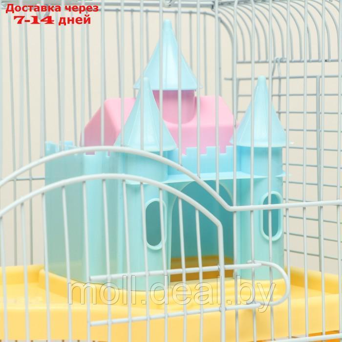 Клетка для грызунов "Пижон", укомплектованная с замком, 27 х 21 х 31 см, жёлтая - фото 4 - id-p216349627