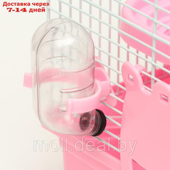 Клетка для грызунов "Пижон" с замком, 31 х 24 х 27 см, розовая - фото 5 - id-p216349632