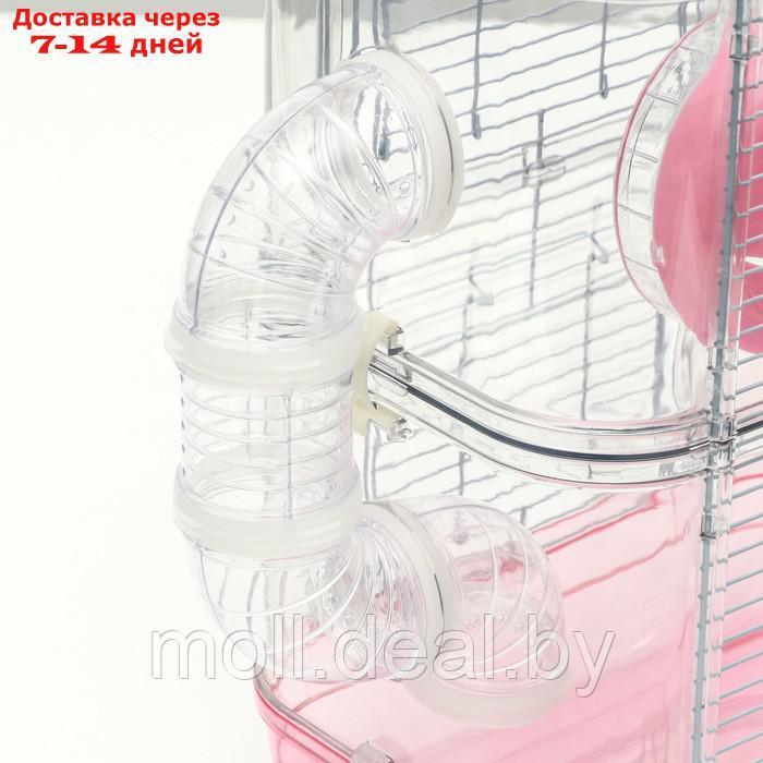 Клетка для грызунов с туннелем и наполнением, 32 х 21 х 55, см, красная - фото 10 - id-p216349805