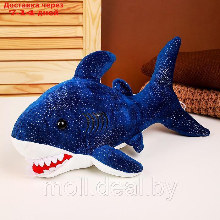 Мягкая игрушка "Акула", 40 см, цвет синий - фото 1 - id-p216353688