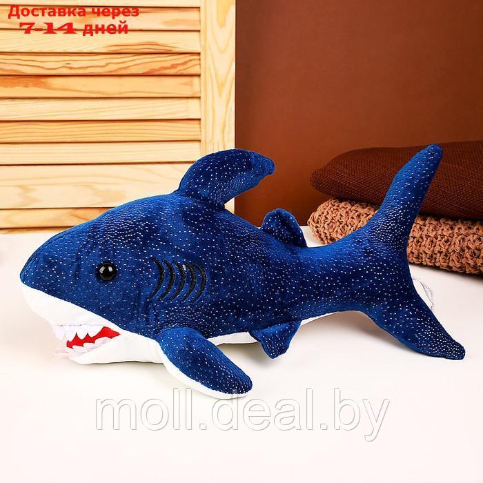 Мягкая игрушка "Акула", 40 см, цвет синий - фото 2 - id-p216353688