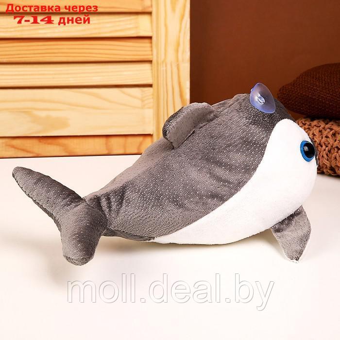 Мягкая игрушка "Акула", 25 см, цвет серый - фото 3 - id-p216353710