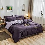 Комплект постельного белья 2-x спальный MENCY ЖАТКА Фиолетовый / простыня на резинке, фото 5