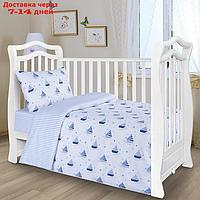 КПБ АДЕЛЬ Kids Кораблик 107х140, 107х140, 40х60см, поплин 110г/м, хл100%