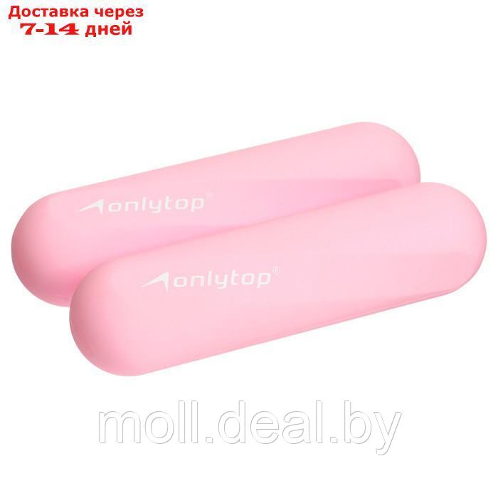 Гантели Onlytop для универсального отягощения 2 х 0,5 кг, цвет розовый - фото 1 - id-p216354765