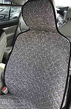 Накидки на сиденья серый лен с светлой отстрочкой / передние 2 шт.